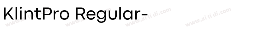 KlintPro Regular字体转换